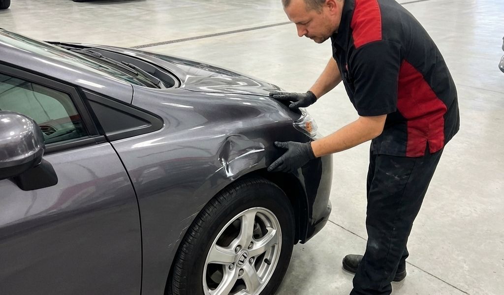fender repair to honda